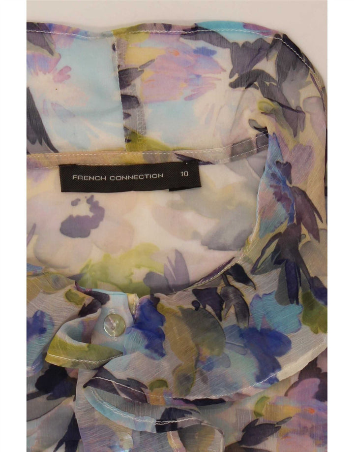 Durchsichtige Damen-Hemdbluse von French Connection, Größe S, mehrfarbig, UK 10