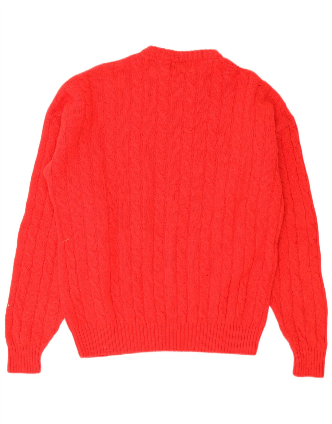 Vintage Herren Pullover mit Rundhalsausschnitt IT 50 Mittelrote Wolle