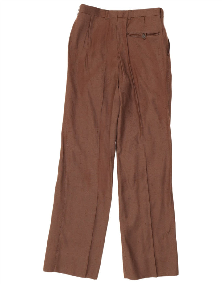 Robin's Herren-Anzughose mit Pegged-Anzug, Größe 48, mittelgroß, W30, L32, braune Viskose
