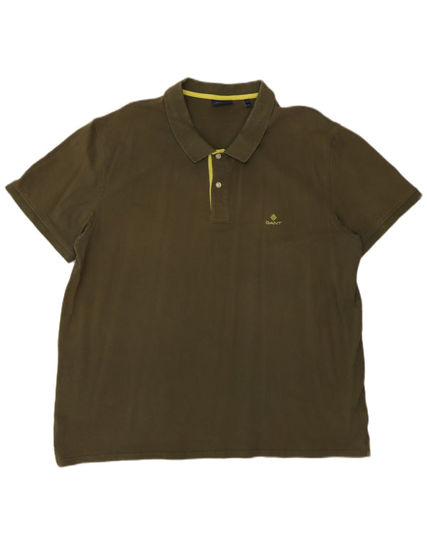 Gant Herren Poloshirt 4XL Khaki Baumwolle