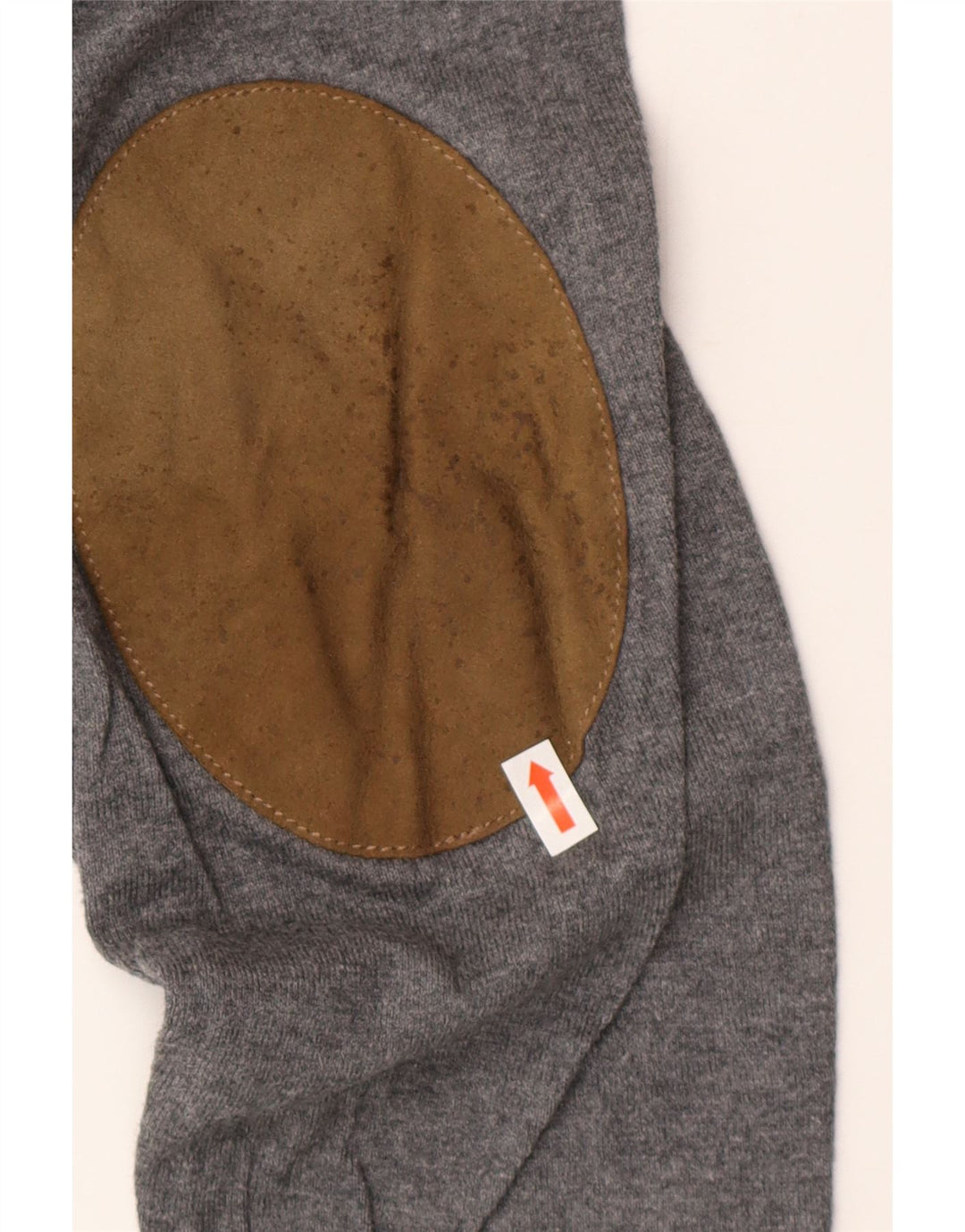 Massimo Dutti Herren-Pullover mit V-Ausschnitt, XL, graue Baumwolle