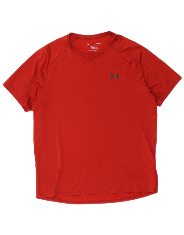 Under Armour Herren T-Shirt Top Large Rot Polyester