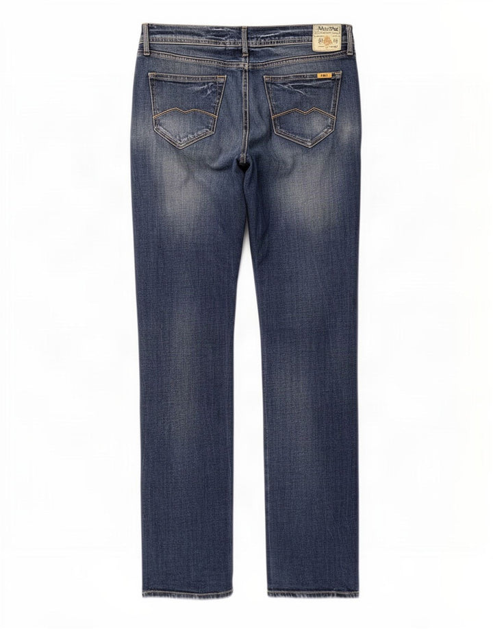Meltin' Pot Damen Straight Jeans W34 L34 Blaue Baumwolle