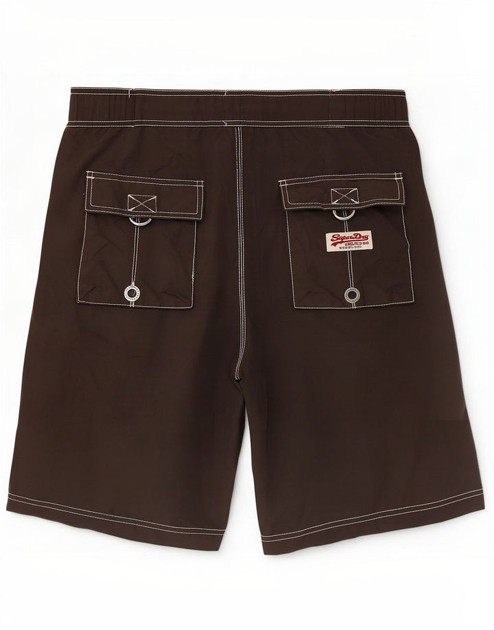Superdry Herren-Badeshorts mit Grafik, Größe S, braun, Polyester
