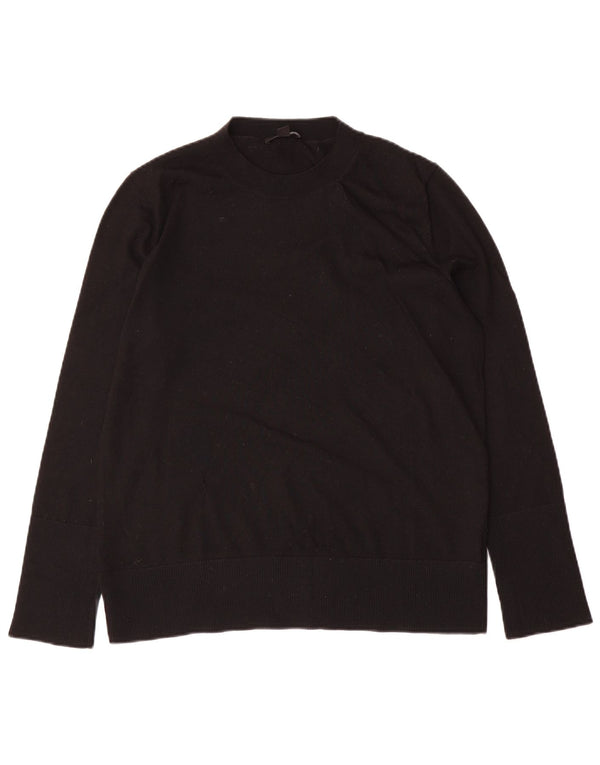 Cos Damen-Pullover, übergroß, Rundhalsausschnitt, Gr. 10, Größe S, schwarze Wolle