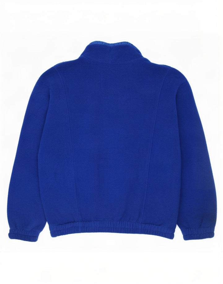 Vintage Herren Grafik Anorak Fleece Pullover XL Blau