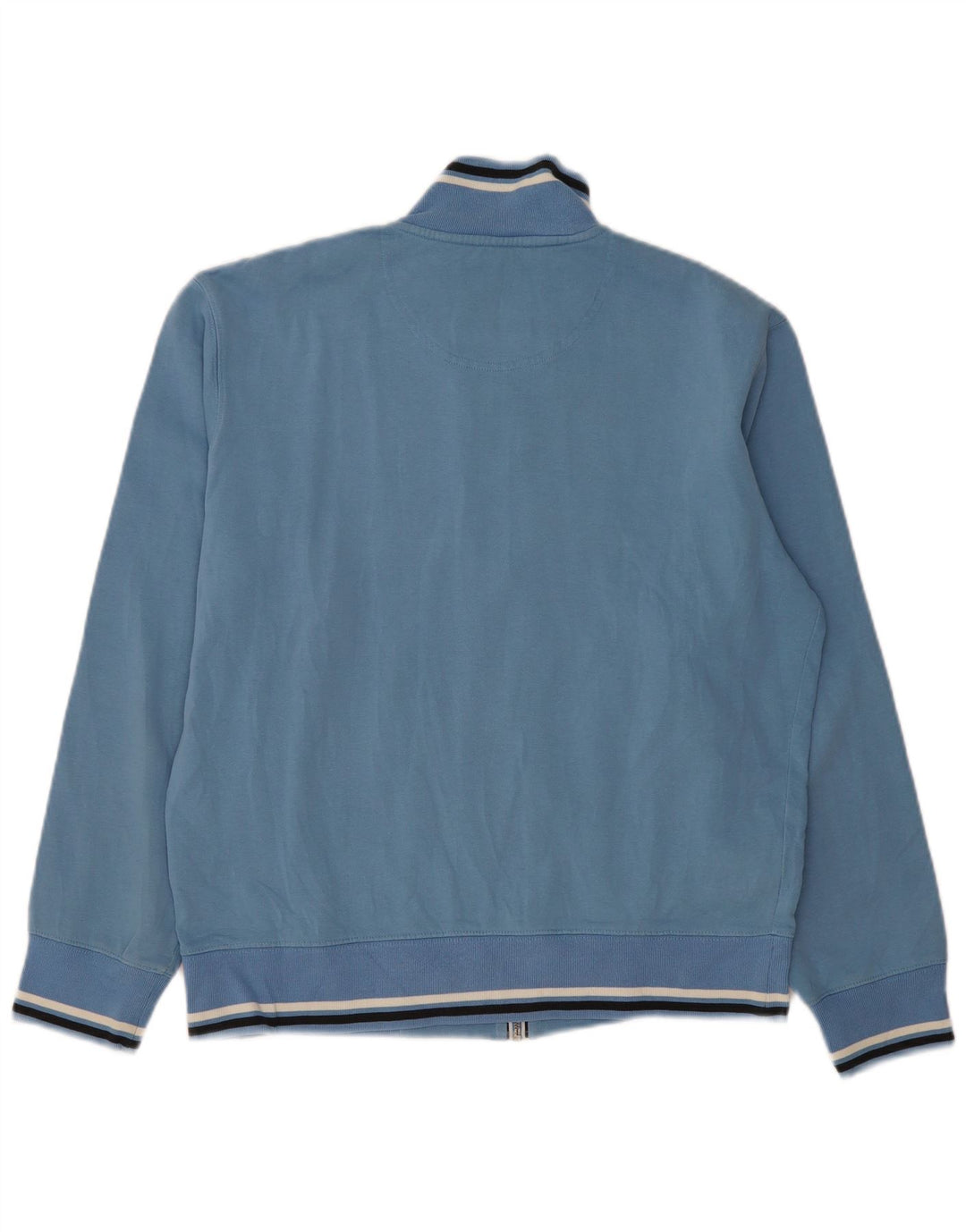 Sergio Tacchini Herren-Trainingsanzug, Oberteil, Jacke, groß, blau gestreift, Baumwolle