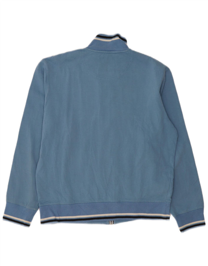 Sergio Tacchini Herren-Trainingsanzug, Oberteil, Jacke, groß, blau gestreift, Baumwolle