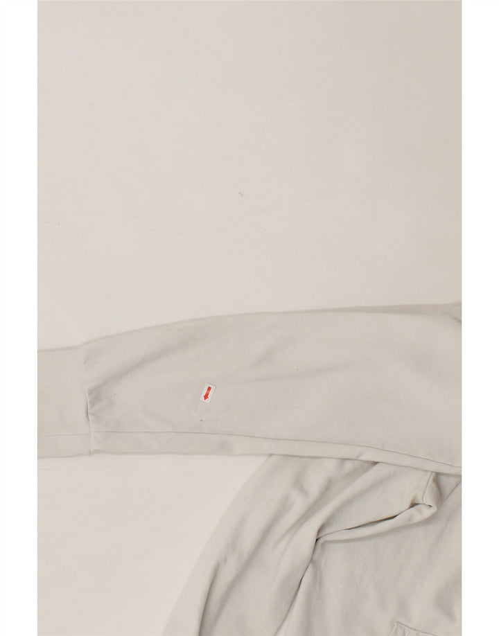 NAPAPIJRI Womens Graphic Tracksuit Top Jacket UK 12 Medium Off White Vintage Napapijri and Second-Hand Napapijri from Messina Hembry 