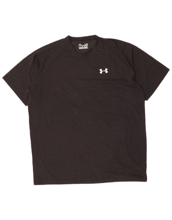 UNDER ARMOUR Herren Heat Gear T-Shirt Top Large Schwarz Polyester