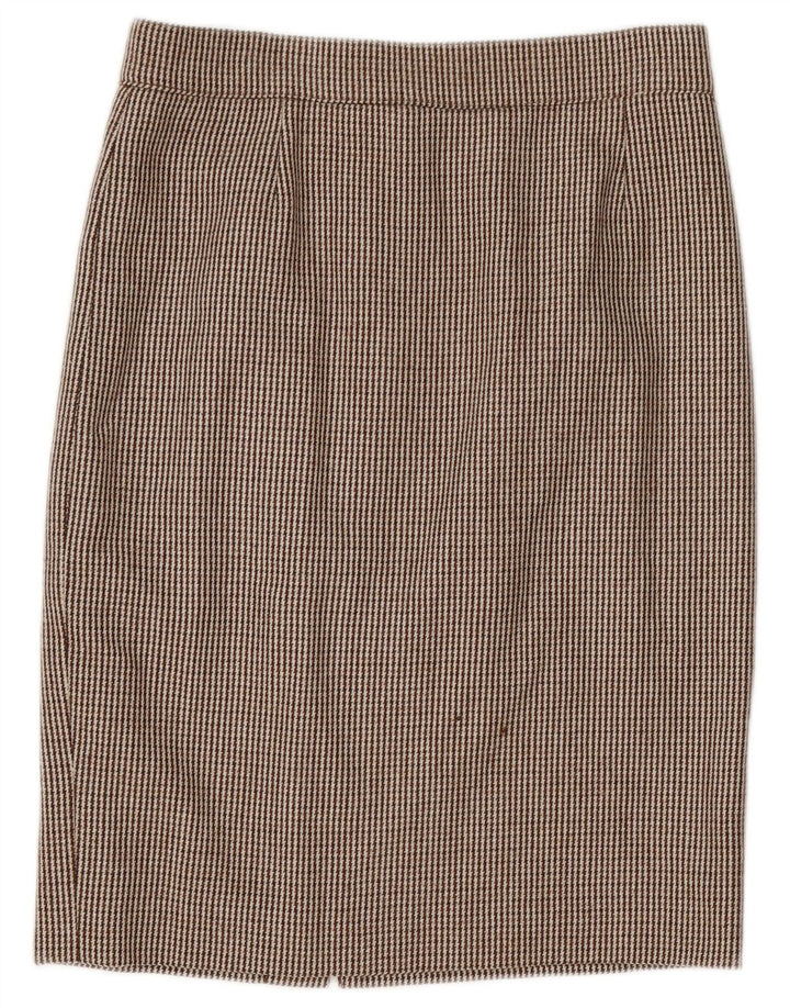 Genny Damen 2-teiliges Rock-Set mit 2 Knöpfen, UK 14, M, W32, brauner Hahnentrittmuster