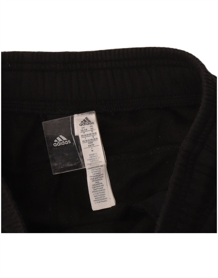 ADIDAS Damen Trainingshose Jogger UK 4/6 XS Schwarz Baumwolle