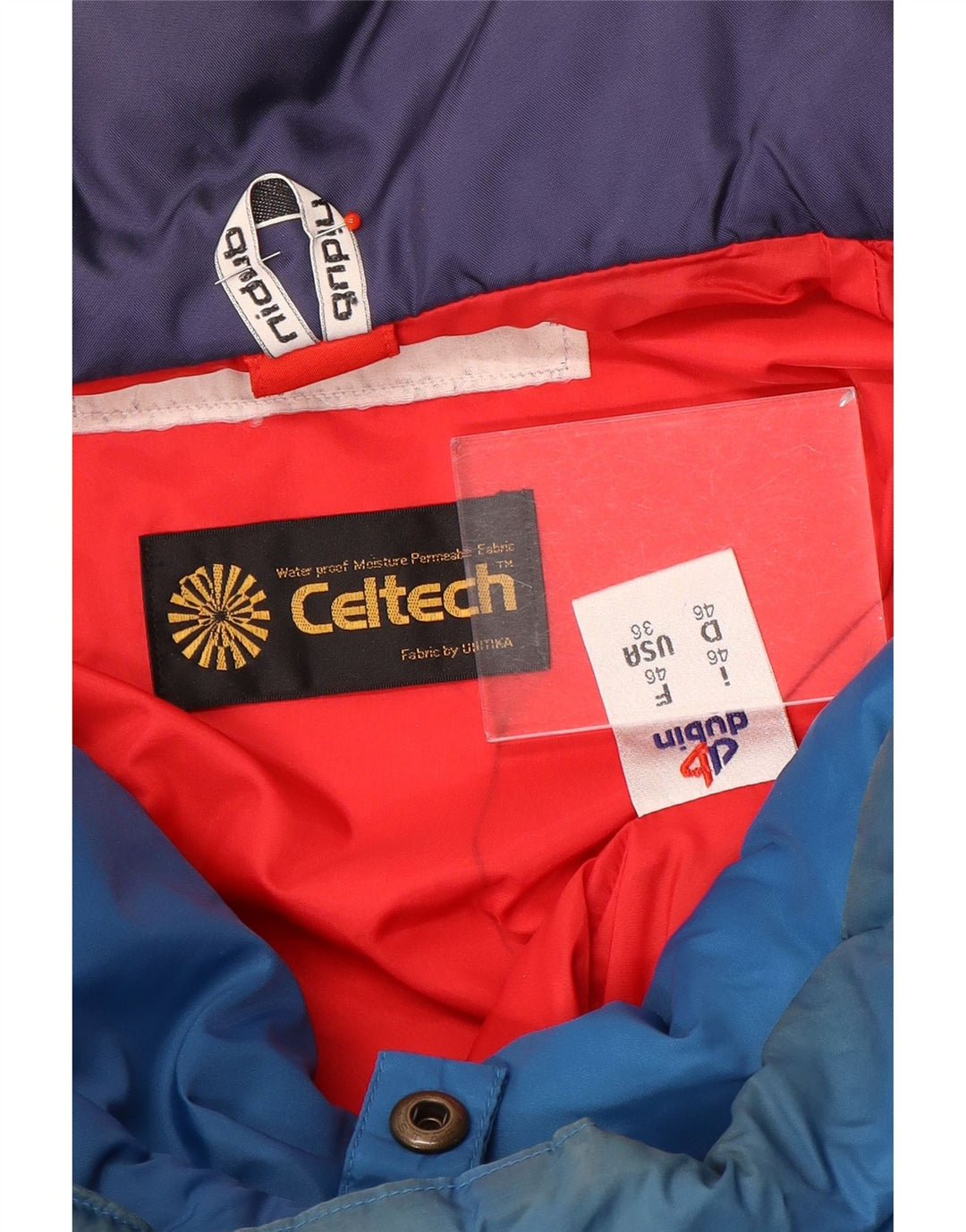 Dubin Herren-Skijacke mit lockerer Passform, Größe 46, klein, rotes Farbblock-Polyester