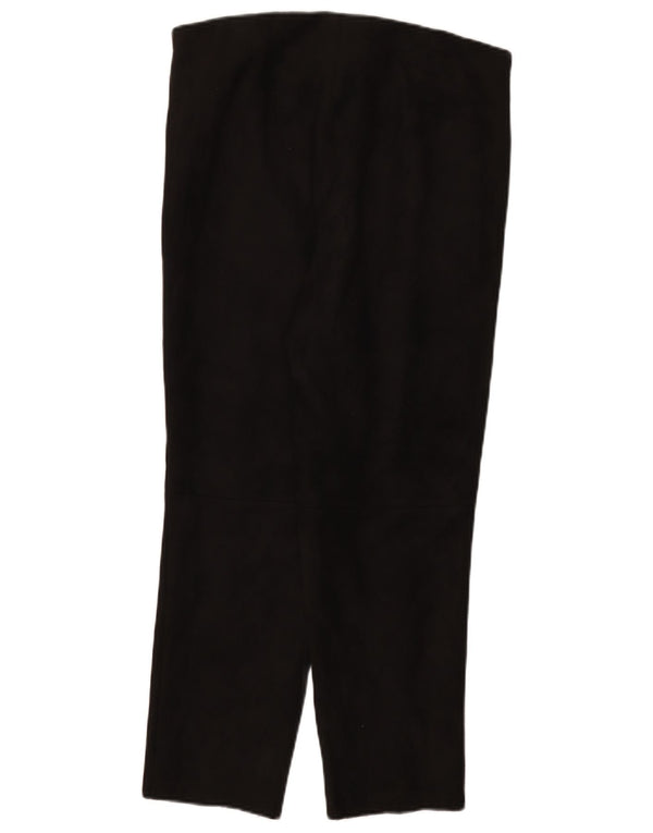 Schmale, kurze Hose von Zara für Damen, Größe 2XL, W34, L26, Schwarz, Polyester