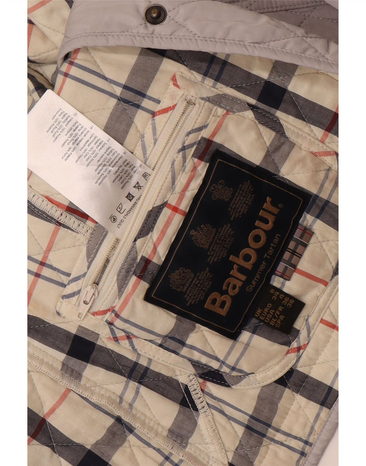 Barbour Damen Steppjacke UK 8 Small Graues Colourblock-Polyester
