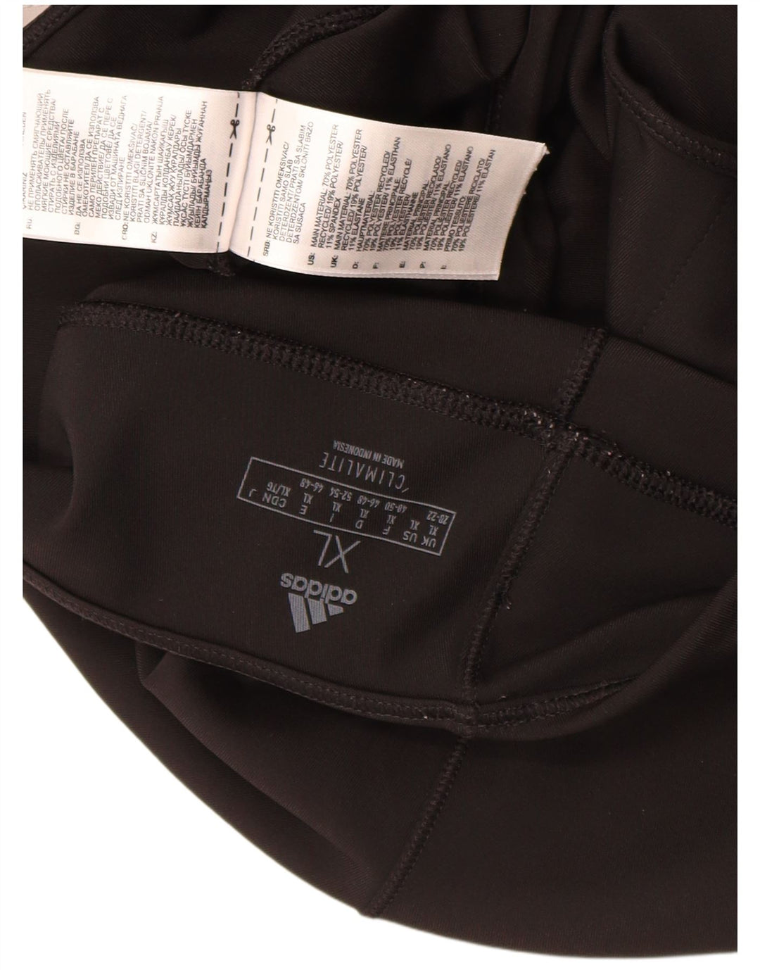Adidas Damen Climalite Capri Leggings UK 18 XL Schwarz Polyester
