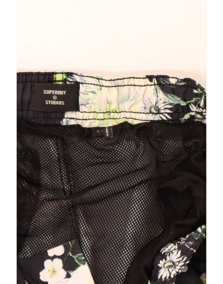 Superdry Herren-Badeshorts mit Grafik, groß, Marineblau mit Blumenmuster, Polyester