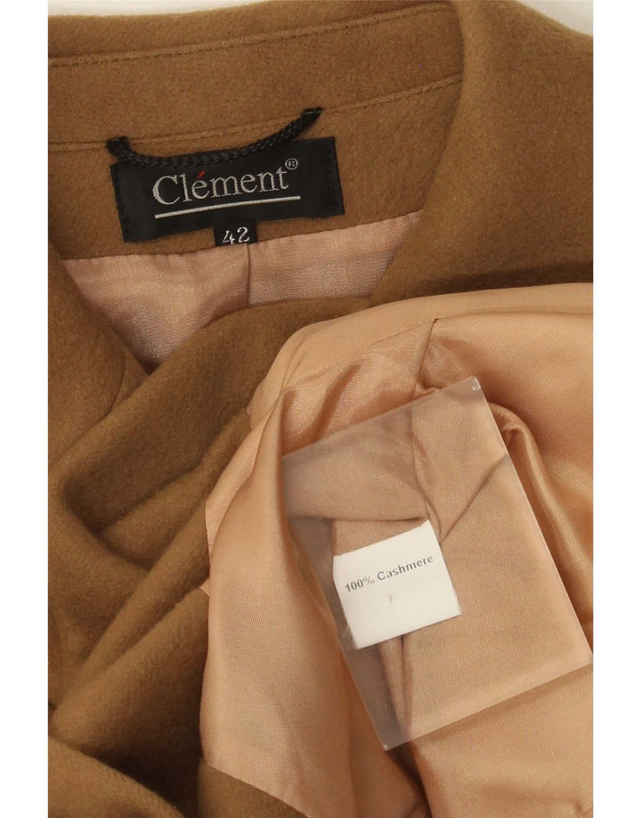 Clement Damen-Blazerjacke mit 3 Knöpfen, IT 42, mittelbeiger Kaschmir