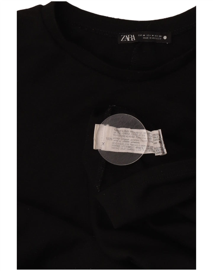 Zara Damen-Stufenkleid UK 14 Medium Schwarz