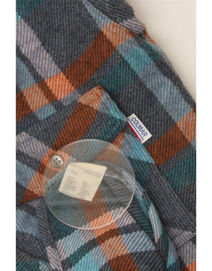 Colmar Herren Flanellhemd Mittelblau kariertes Acryl