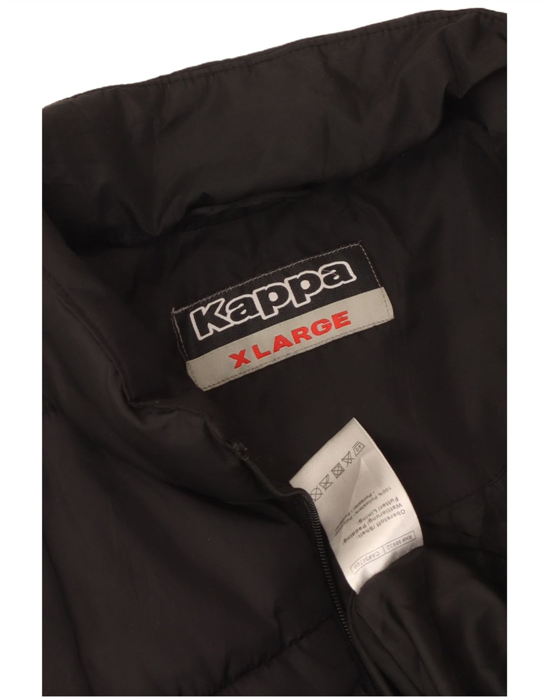 Kappa Damen Wattierte Weste UK 18 XL Schwarz Polyester