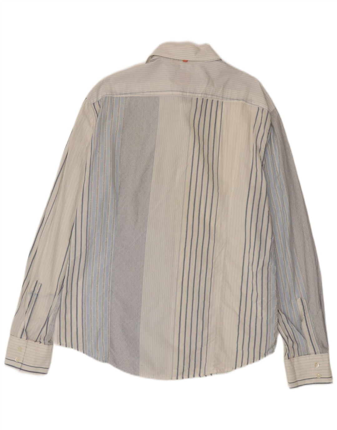 Hugo Boss Herrenhemd XL blau gestreift aus Baumwolle