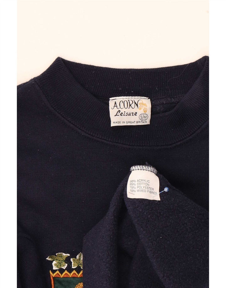 Übergroßer Sweatshirt-Pullover mit Grafik für Damen von Acorn, Gr. 10, Marineblau