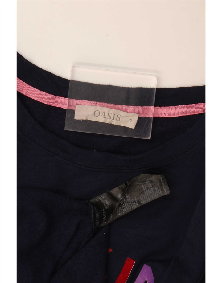 Oasis Damen-Sweatshirt mit Grafik, übergroß, Gr. 10, Marineblau