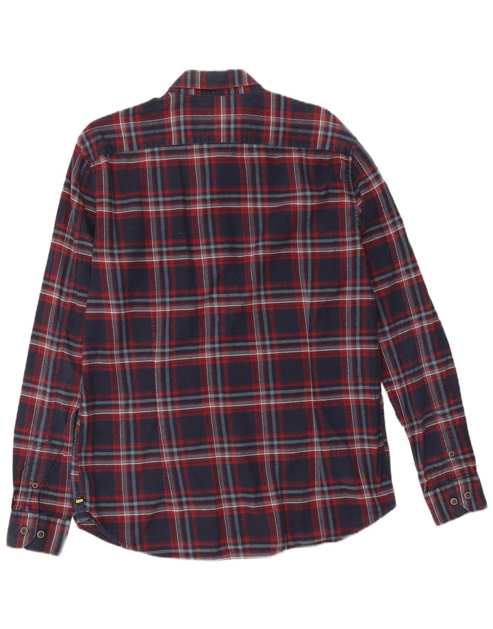 Barbour Herren-Flanellhemd mit schmaler Passform, groß, marineblau, kariert, Baumwolle