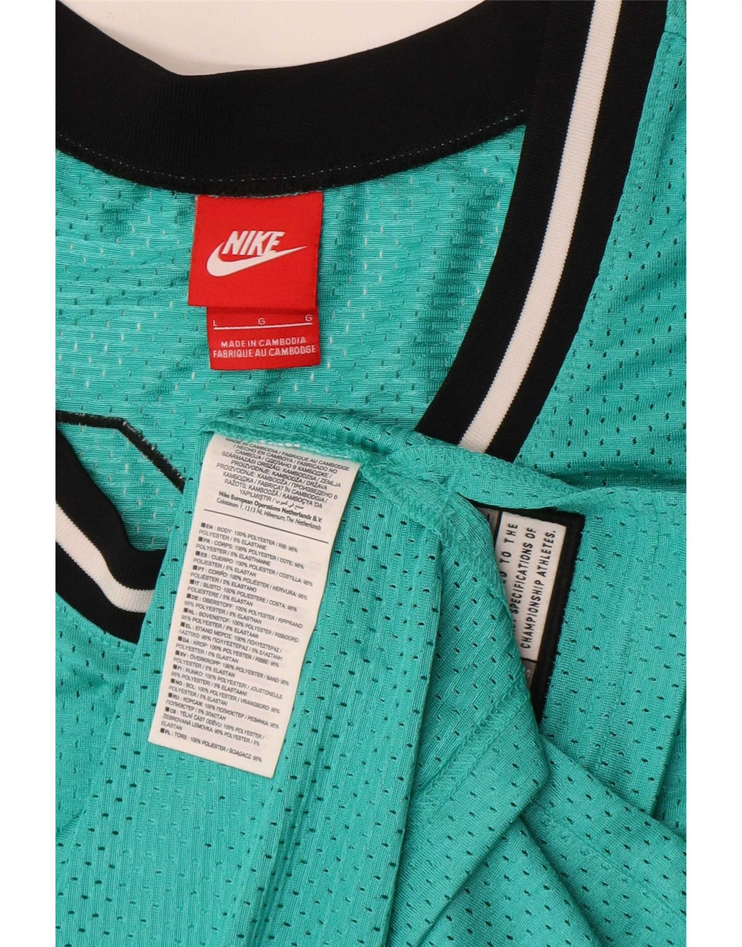 Nike Herren Air Graphic Weste Top, groß, grün gestreift, Polyester