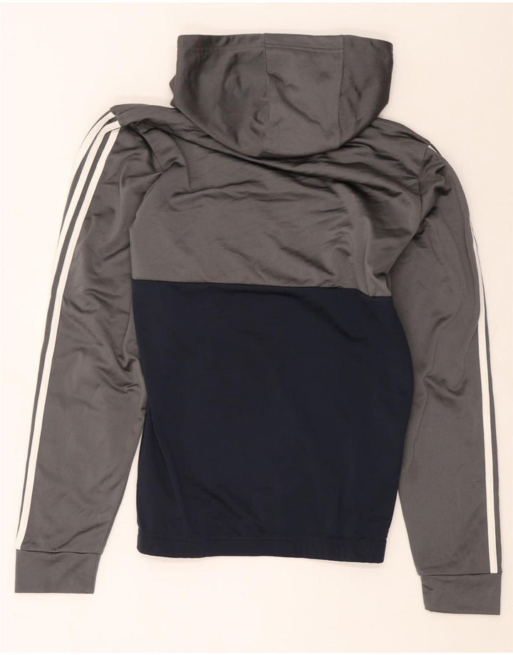 Adidas Herren Kapuzenpullover, klein, grau, Colourblock-Polyester
