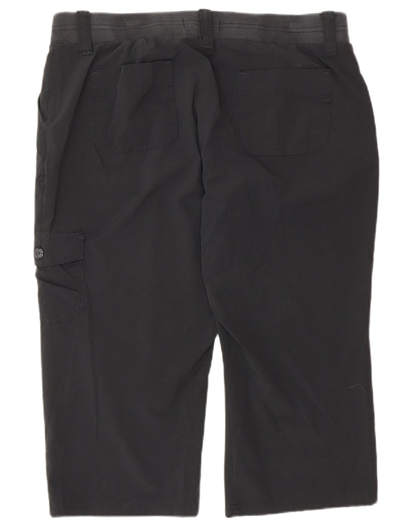 Lee Womens Raiders Cargo Capri Trousers US 16 2XL W34 L20 Black Polyester