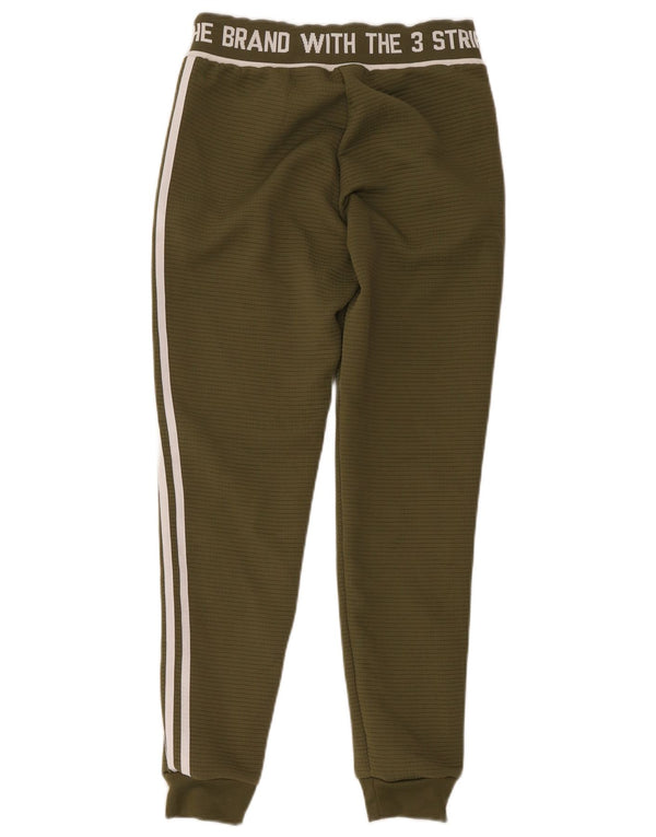 Adidas Damen-Trainingsanzug mit drei Streifen, Jogginghose, Größe 8, Khaki