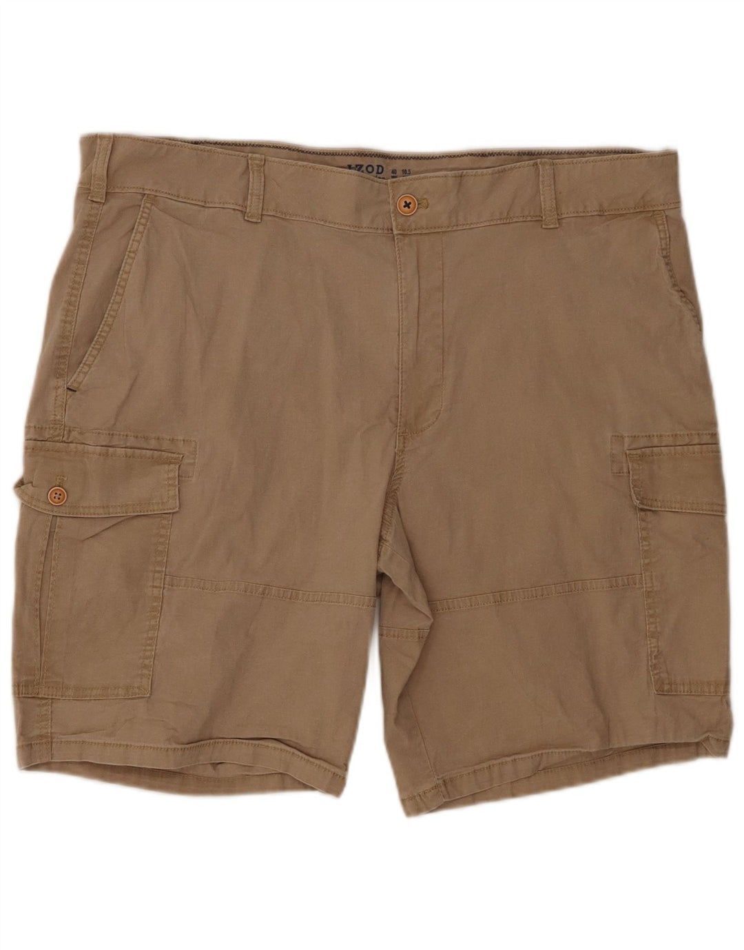 IZOD Herren Salt Water Cargo Shorts W40 XL Beige Baumwolle