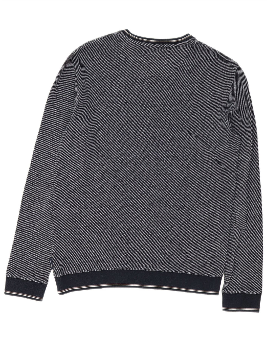 Ted Baker Herren-Sweatshirt-Pullover, Größe 2, klein, marineblaue Baumwolle