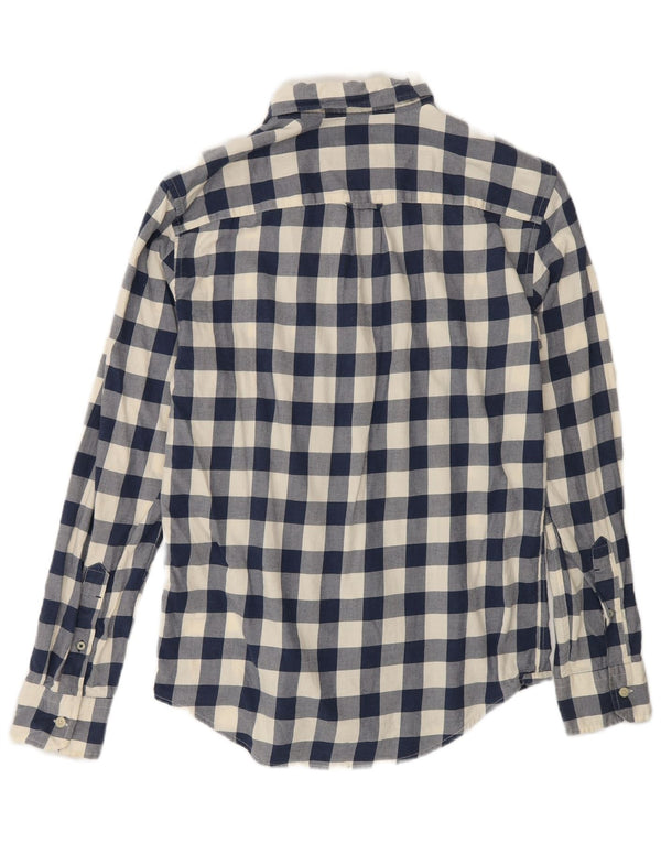 American Eagle Herren-Hemd mit klassischer Passform, XS, Marineblau, Gingham-Baumwolle
