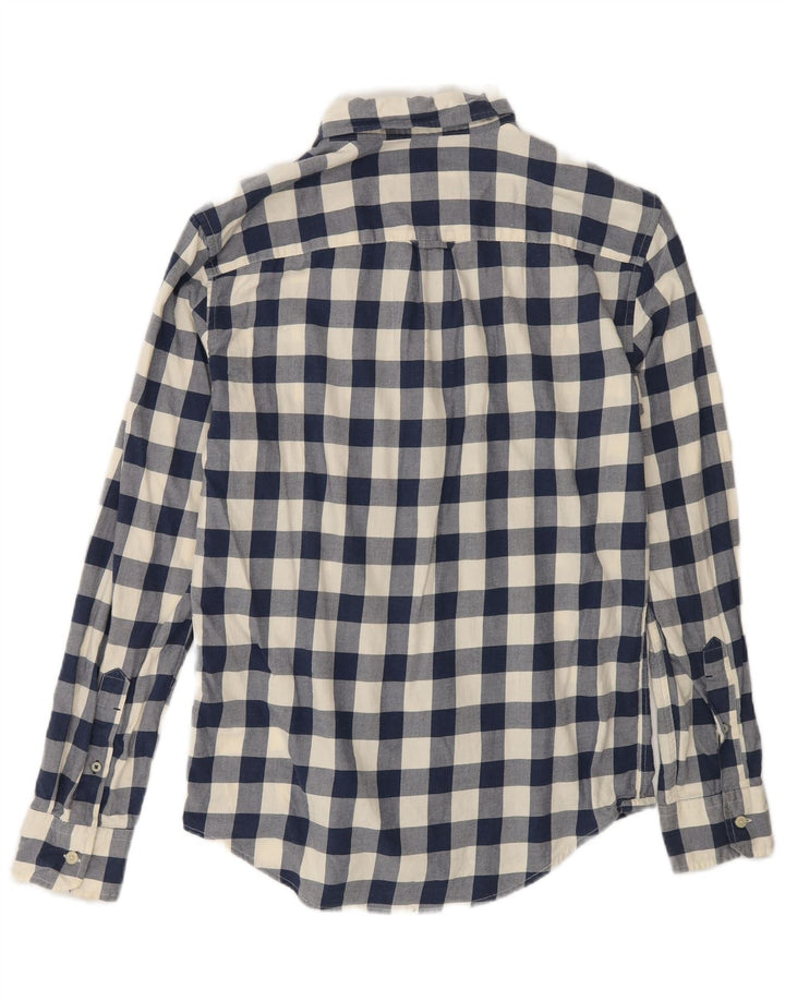 American Eagle Herren-Hemd mit klassischer Passform, XS, Marineblau, Gingham-Baumwolle
