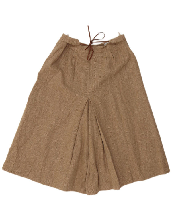 Vintage Damen Cargo Shorts mit hoher Taille IT 48 XL W30 Beige Herringbone