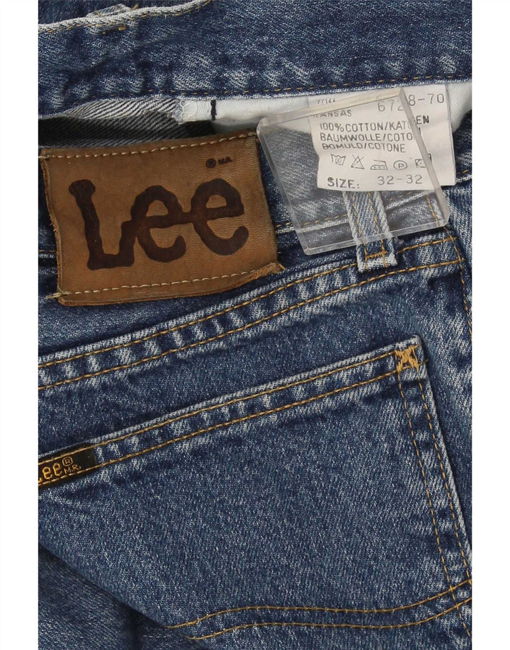 Lee Herren Kansas Straight Jeans W32 L32 Blaue Baumwolle