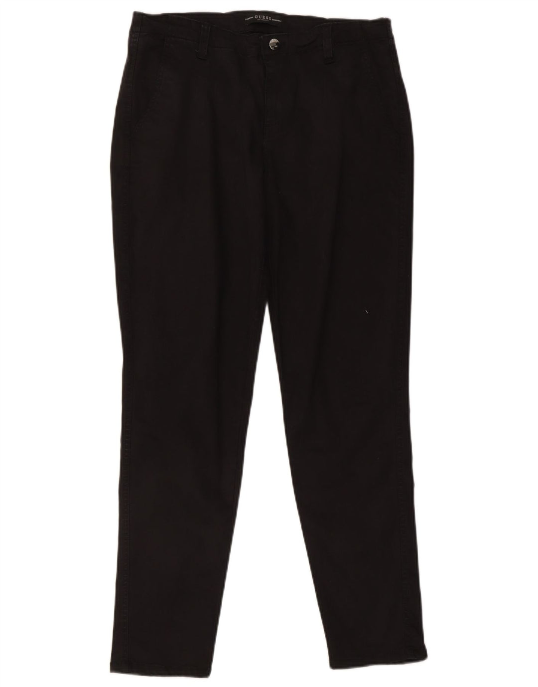 Guess Slim Chino-Hose für Damen, W31, L29, schwarzes Lyocell