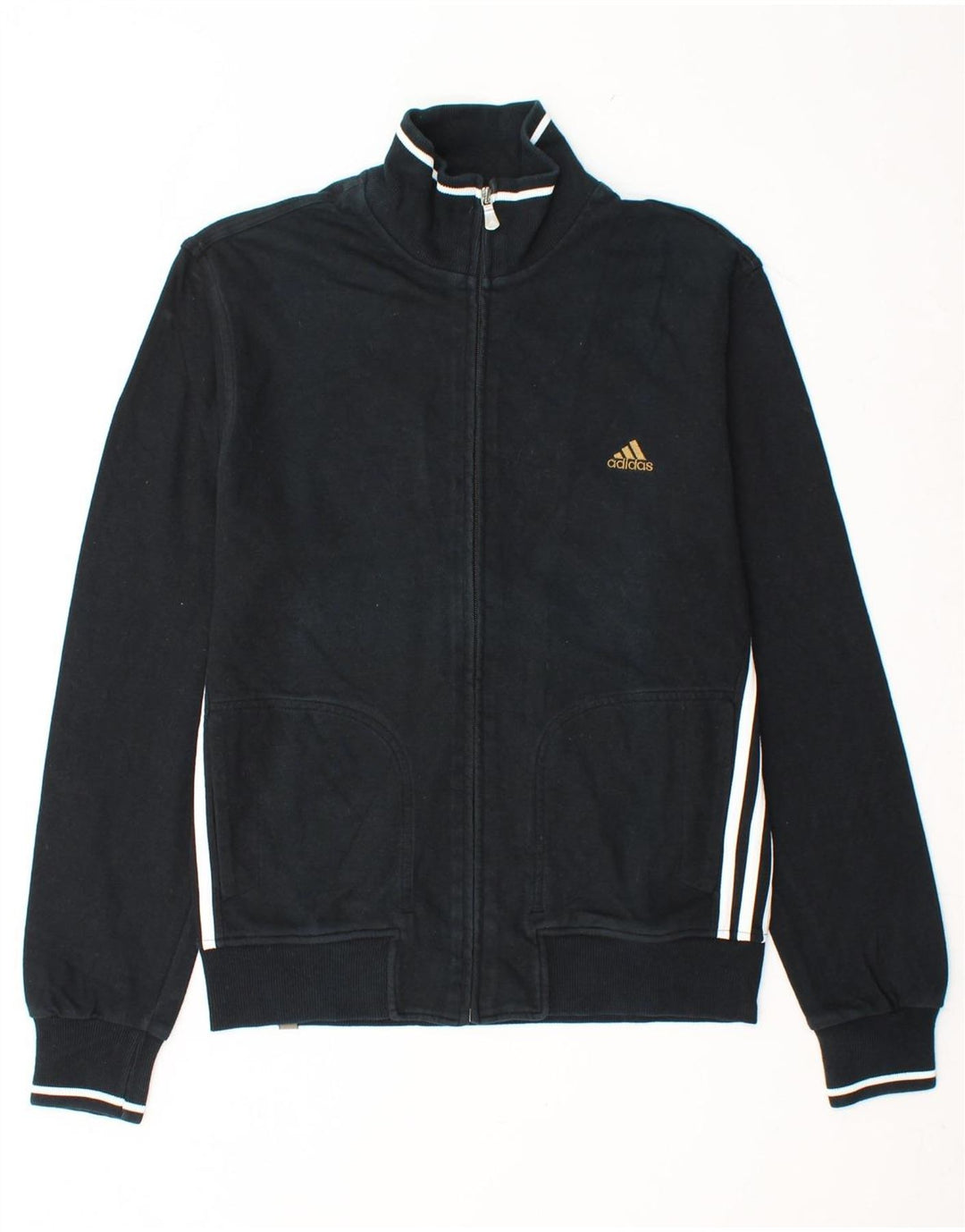 ADIDAS Herren-Trainingsanzugoberteil, UK-Größe 36/38, Größe S, Schwarz, Baumwolle