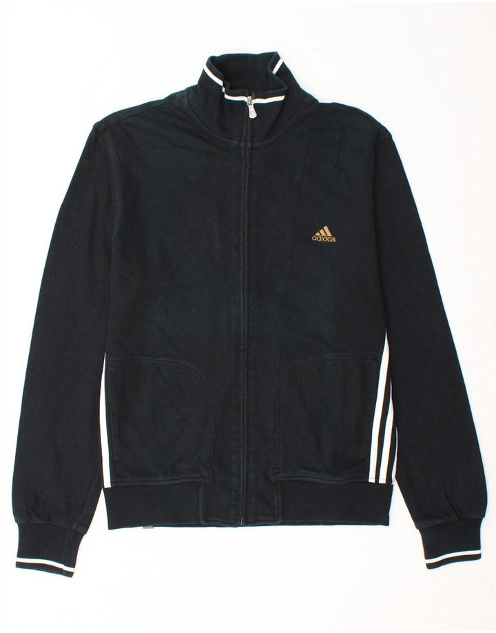 ADIDAS Herren-Trainingsanzugoberteil, UK-Größe 36/38, Größe S, Schwarz, Baumwolle