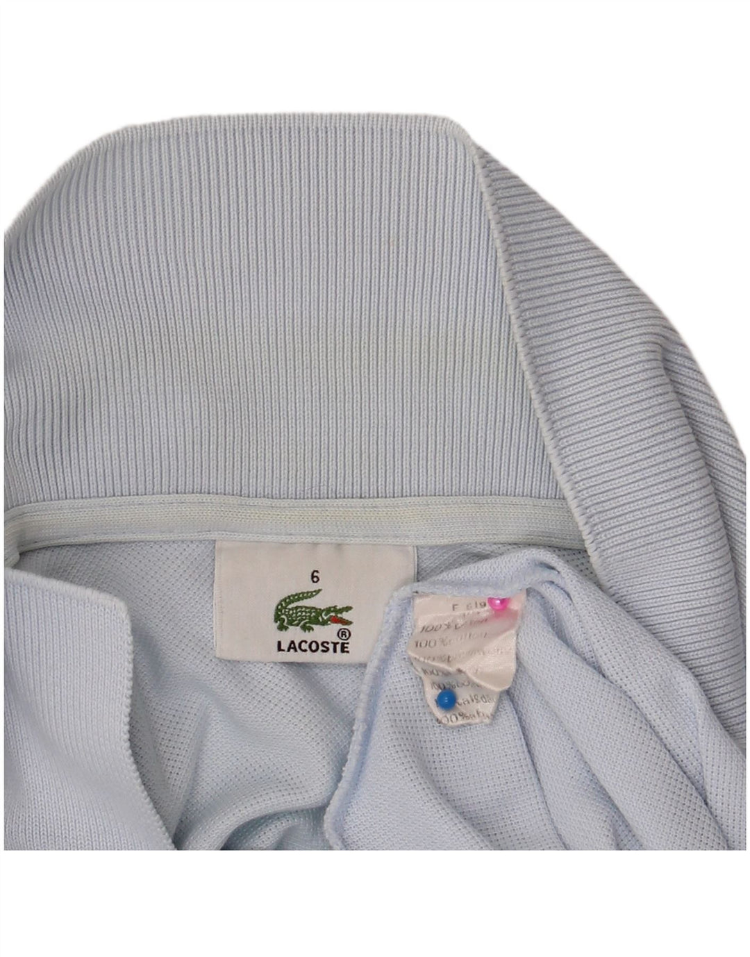 LACOSTE Mens Polo Shirt Size 6 XL Blue Cotton
