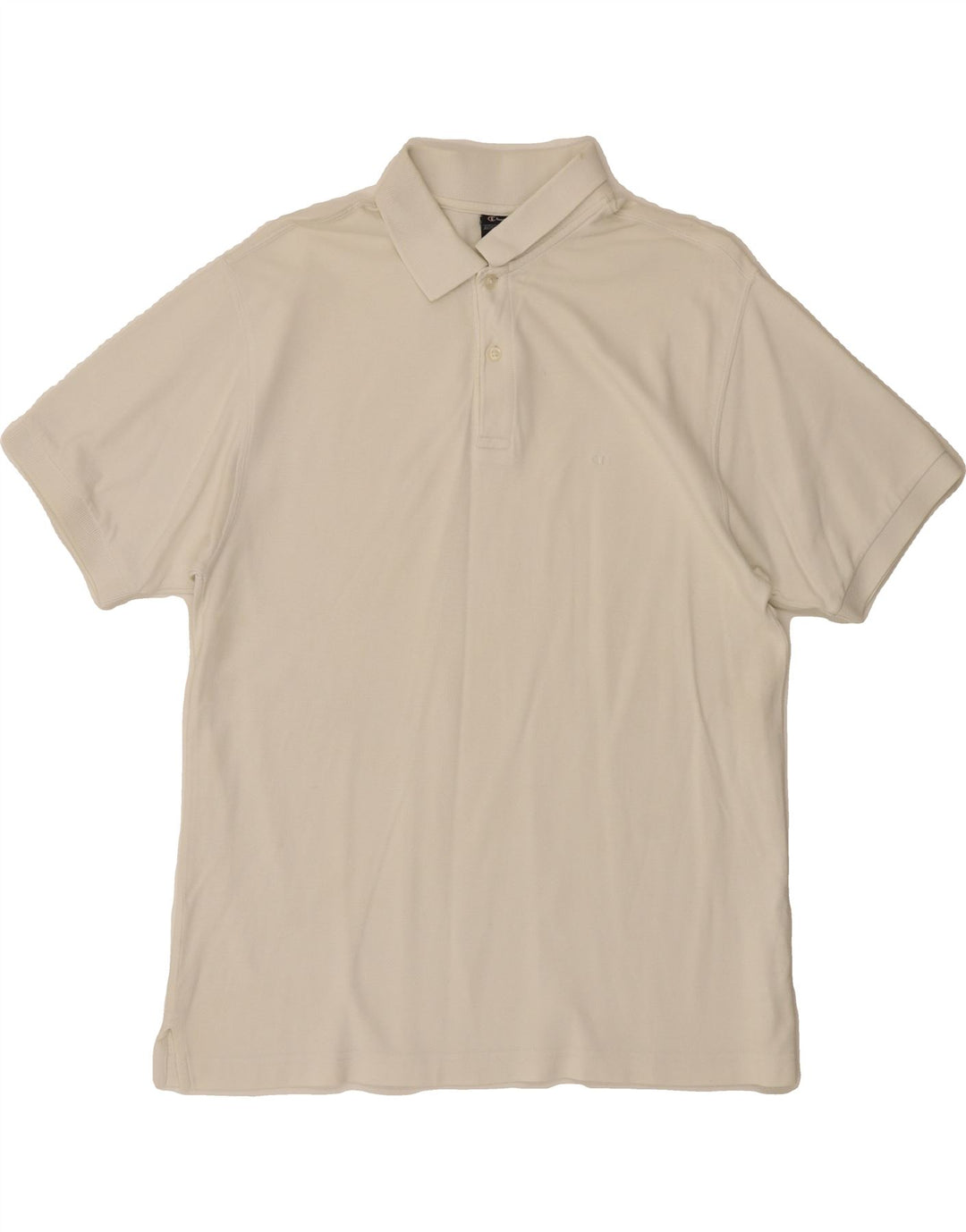 CHAMPION Mens Polo Shirt Medium White Cotton Vintage Champion and Second-Hand Champion from Messina Hembry 