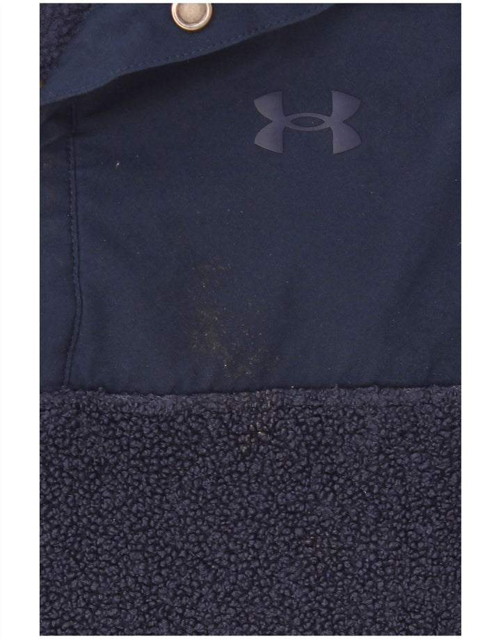 Under Armour Herren-Fleecepullover mit Knopfkragen, groß, marineblau, Polyester