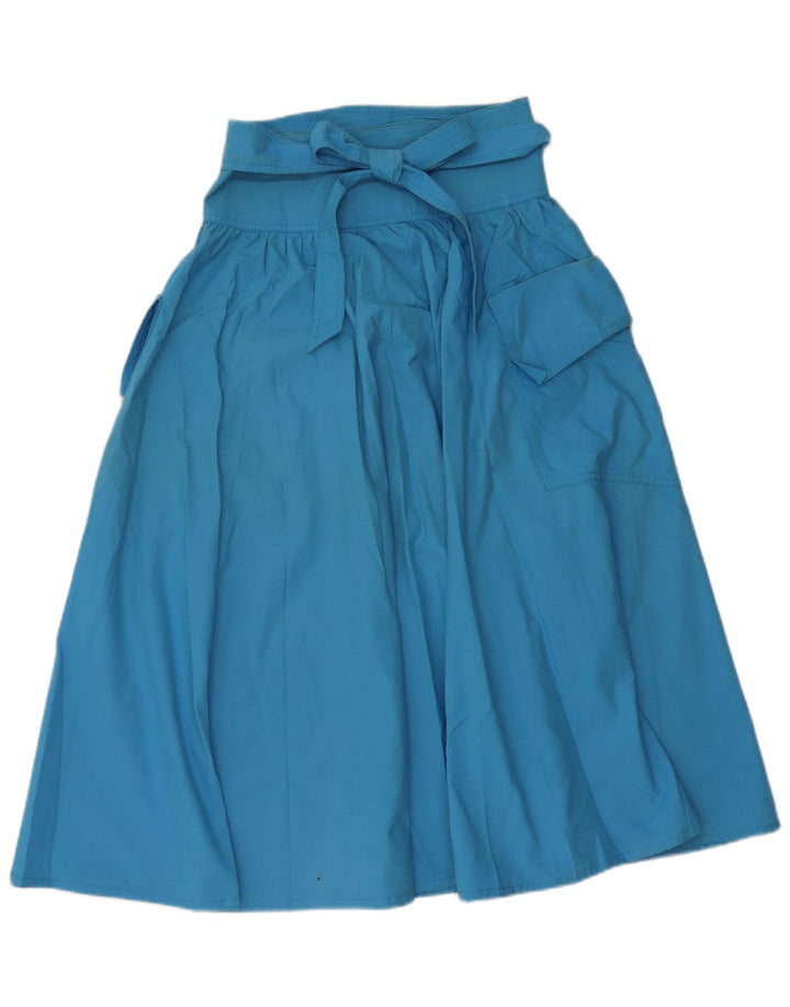Vintage Damen A-Linienrock Klein W27 Blaue Baumwolle