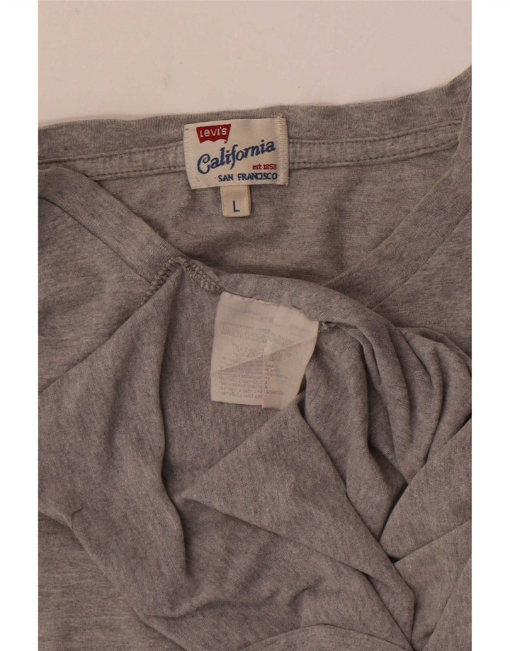 Levi's Herren T-Shirt Top Large Grau Baumwolle