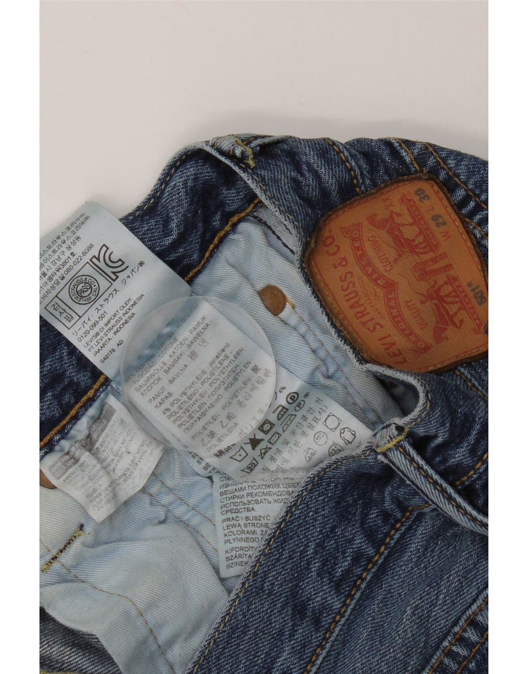 Levi's Herren 501 Straight Jeans W29 L30 Blaue Baumwolle