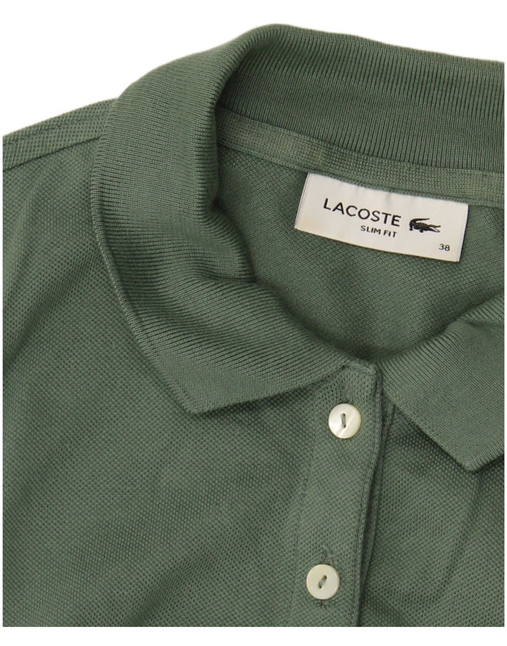 LACOSTE Slim-Fit-Poloshirt für Damen, Größe 38, mittleres Khaki