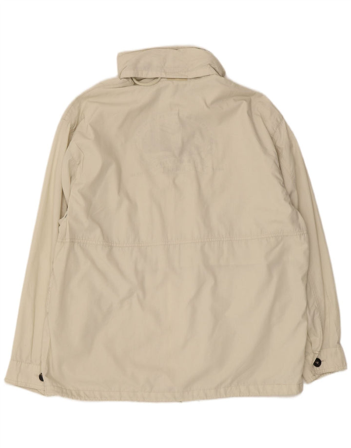 Brugi Herren-Windbreaker-Jacke mit grafischer Kapuze, Gr. 40, Größe L, Beige